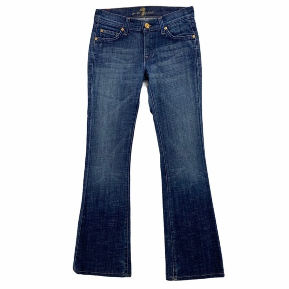 7 For All Mankind Medium Wash Denim Flare Jean